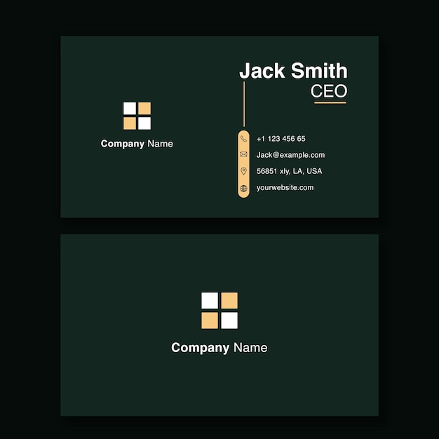 Luxury simple business card template