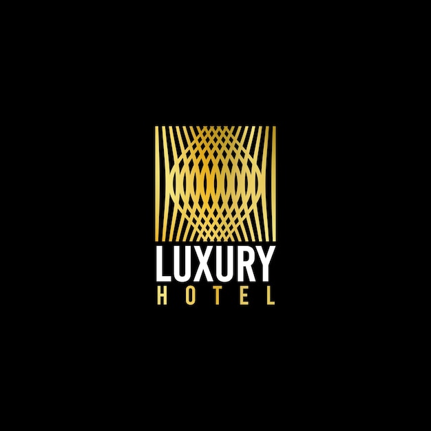 Logo di lusso e semplice per luogo di intrattenimento dell'hotel o per luogo di lusso