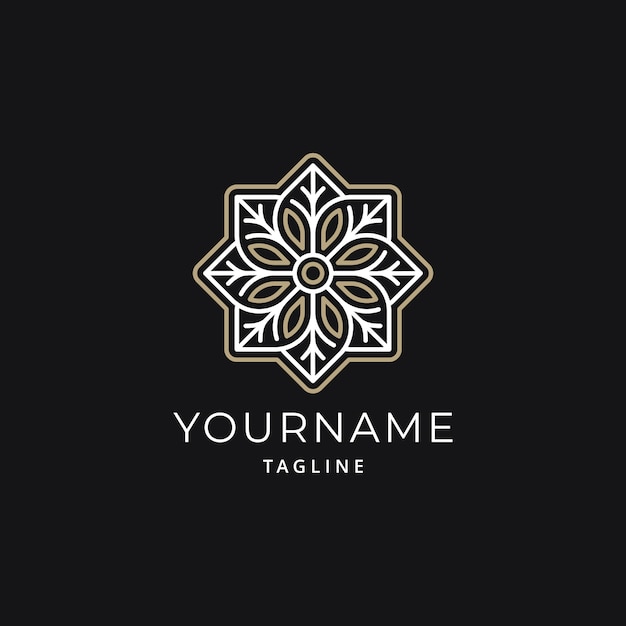 Luxury simple mandala logo design