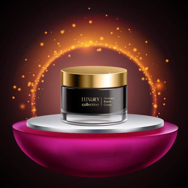 luxury skincare product presentation