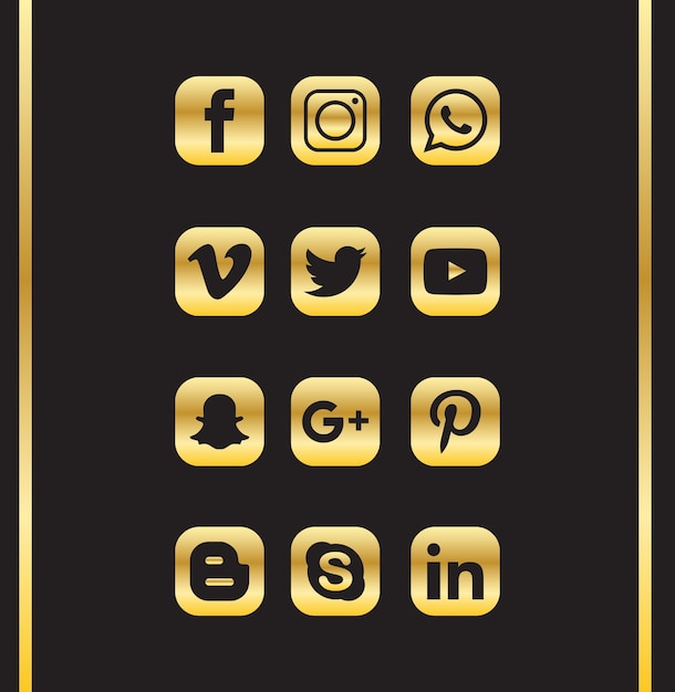 Vector luxury social media icon