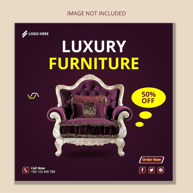 Vector luxury soffa banner