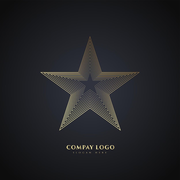 Luxury STAR Logo concept on dark background elegant company Logo design vector illustration