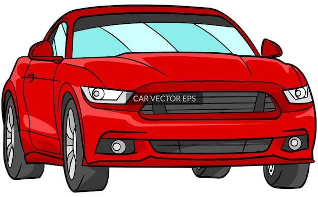 Luxury Street Racing Car Vector Illustration