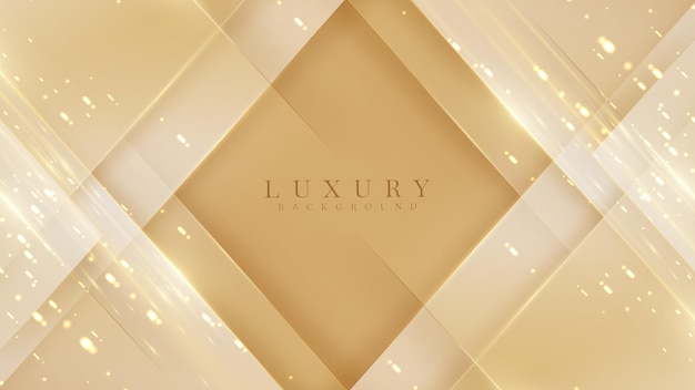Luxury style golden abstract background and sparkling light and bokeh decoration