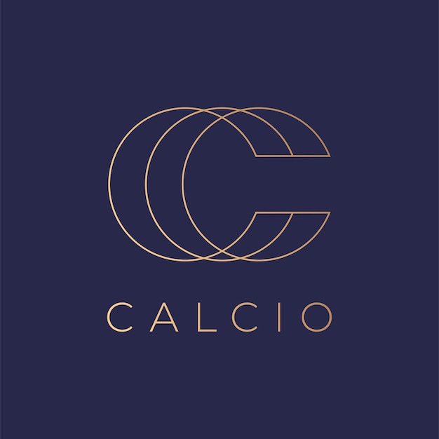 Vector luxury style letter c vector logo design