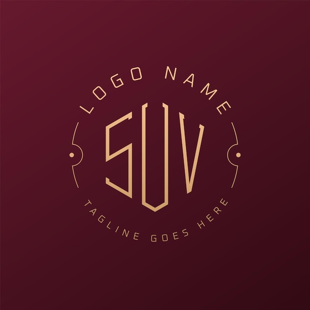 Luxury SUV Logo Design Elegant Letter SUV Monogram Logo Minimalist Polygon SUV Logo Design Template