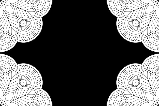 Luxury template background black mandala