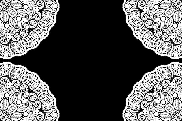 Luxury template Background black mandala