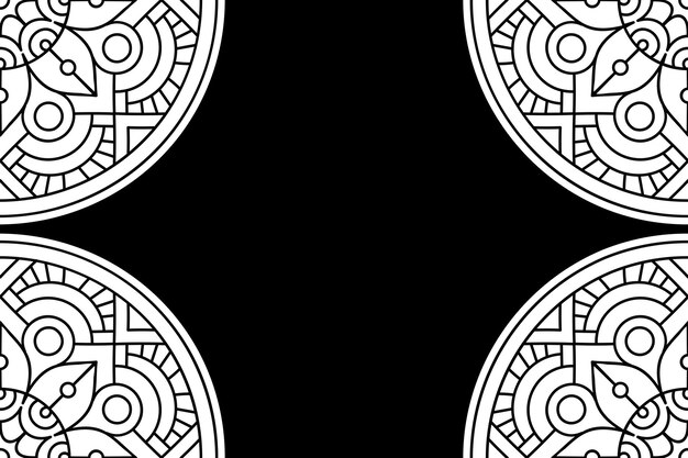 Vector luxury template background black mandala