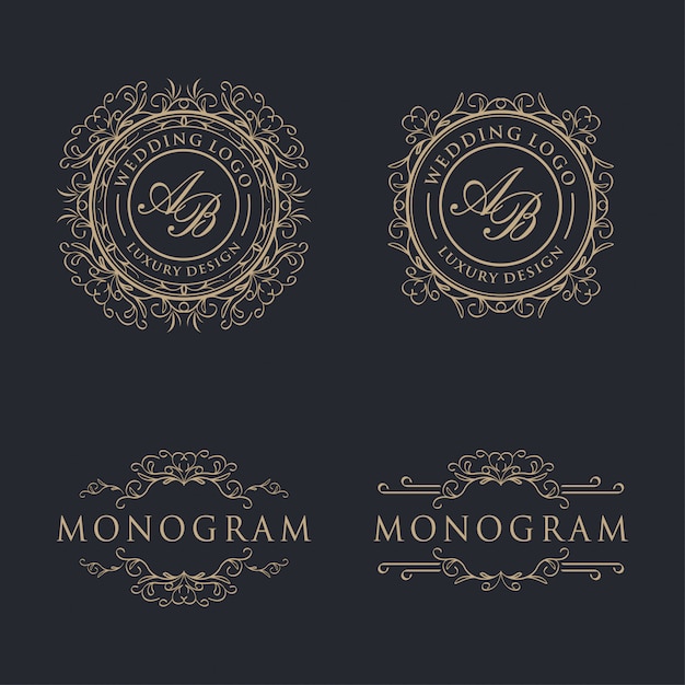 Vector luxury template logo design