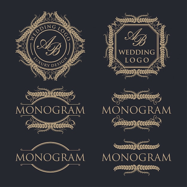 Vector luxury template logo design