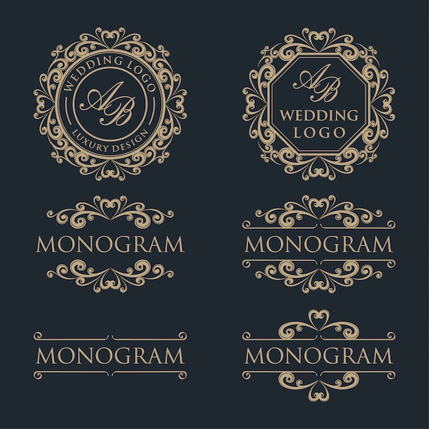 Vector luxury template logo design