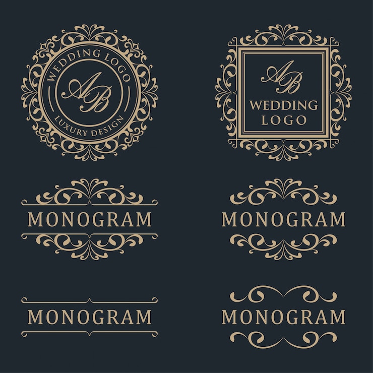 Vector luxury template logo design
