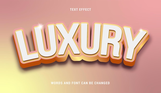 Vector luxury text effect editable eps