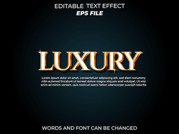 luxury text effect font editable typography 3d text