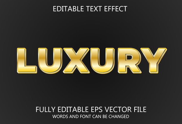 Luxury text effect