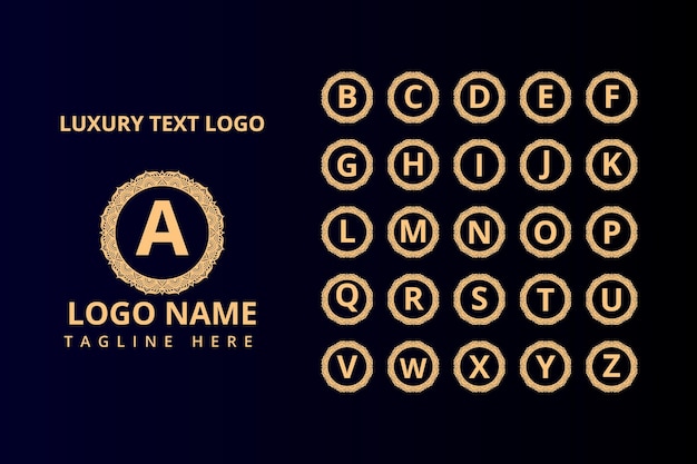 Luxury text logo design