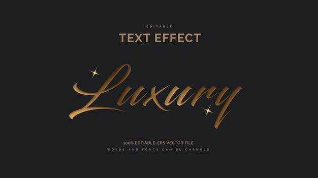 Vector luxury text style effect.