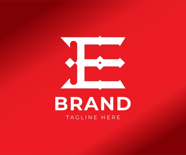 Luxury trident letter e for your business