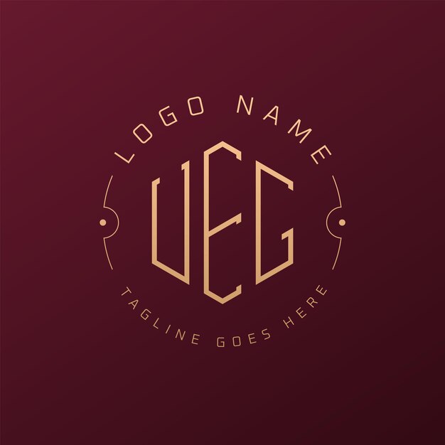 luxury ueg logo design elegant letter ueg monogram logo minimalist polygon ueg logo design template