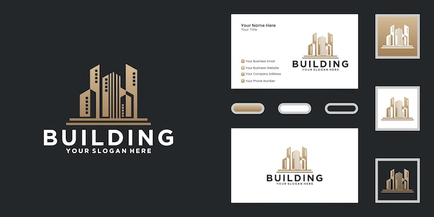 Luxury urban high-rise logo and business card inspiration