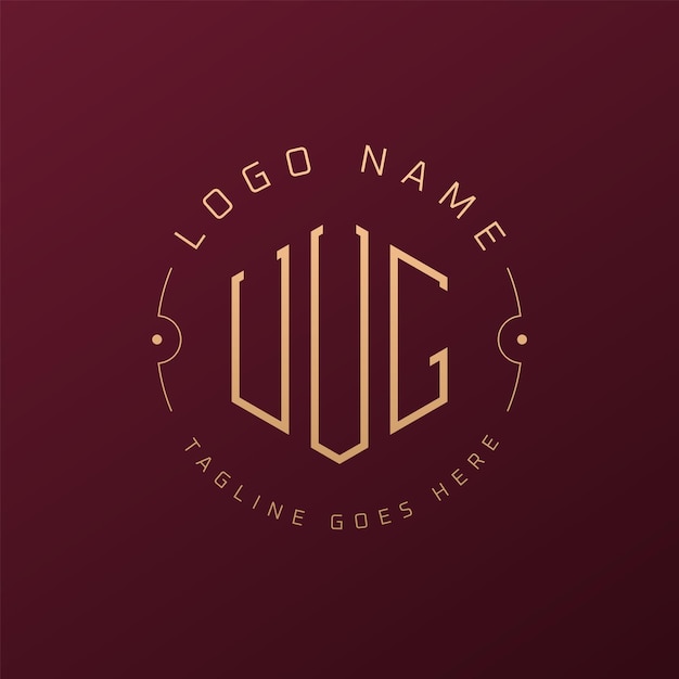 luxury uug logo design elegant letter uug monogram logo minimalist polygon uug logo design template