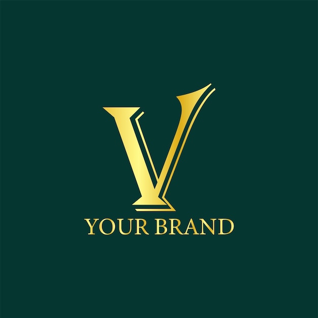 Luxury V Logo Design Template