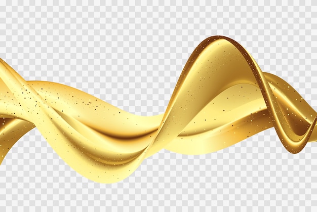 光沢のある金色の線要素カバーデザインの豪華なベクトルの背景抽象的な金色の波の流れ
