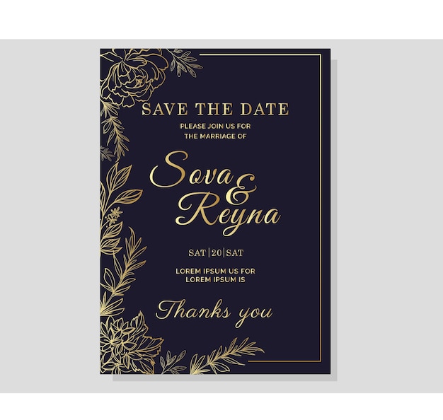 Luxury vector invitation card template