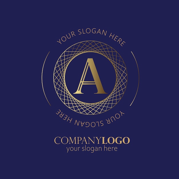 Vector luxury vector logo a letter monogram