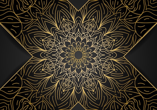 Luxury vector mandala background design with golden color pattern Vector ornamental mandala design