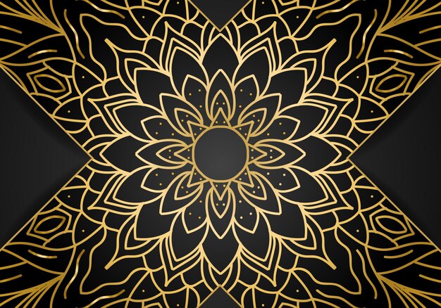 Luxury vector mandala background design with golden color pattern Vector ornamental mandala design