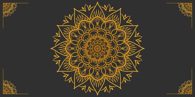 Luxury vector mandala for coloring book, decorative round ornament