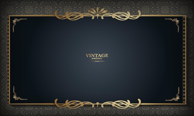 Vector luxury vintage board frame