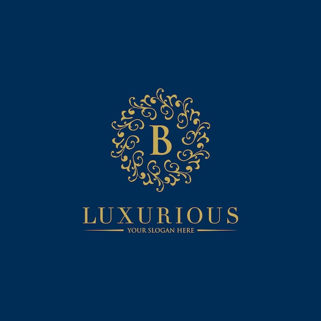 Luxury vintage crest logo. calligraphic royal emblems