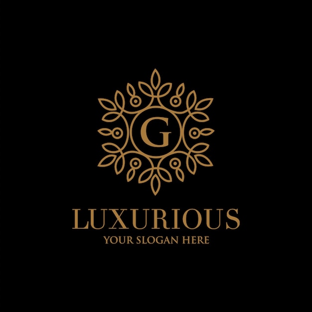 Vector luxury vintage crest logo.