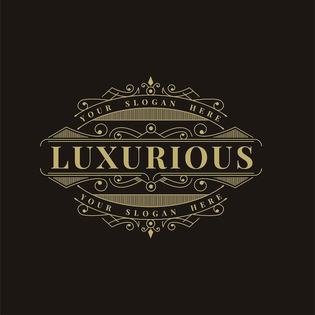 Vector luxury vintage logo template