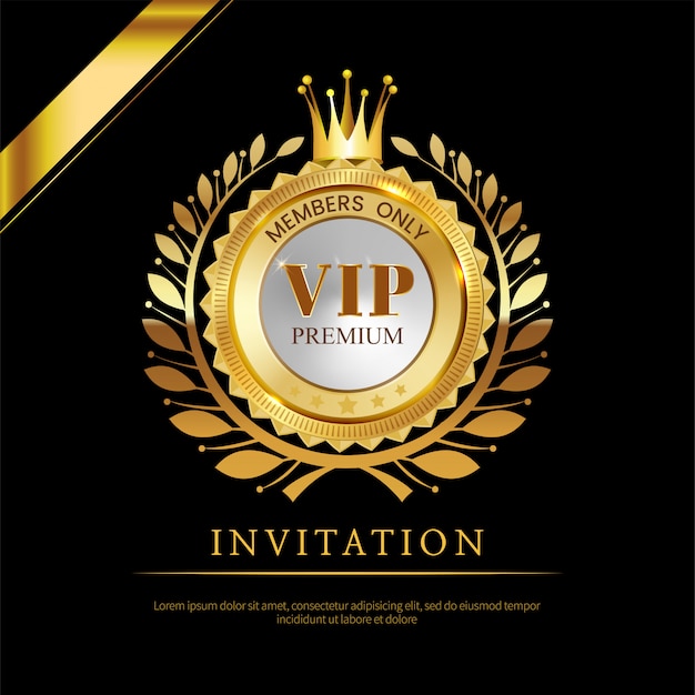 Luxury vip invitation card