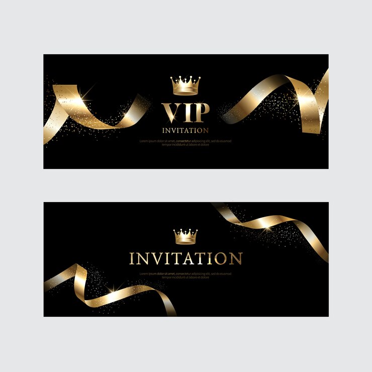Вектор роскошные vip-приглашения и фоны с купонами