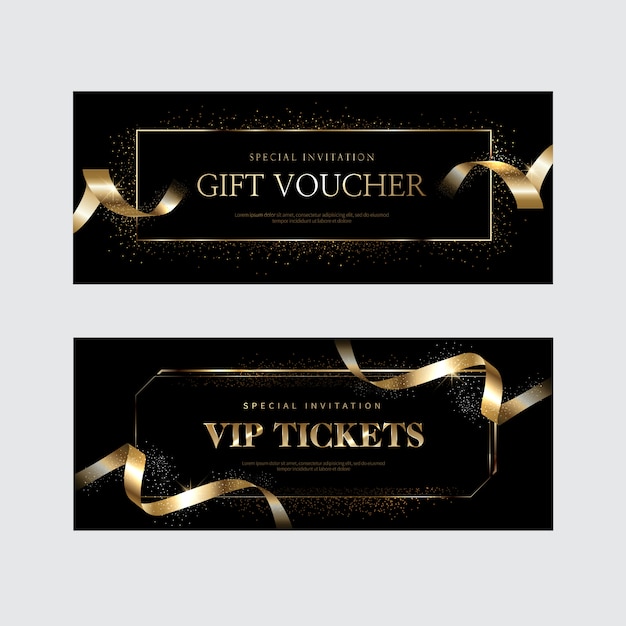 Vector luxury vip invitations and coupon backgrounds