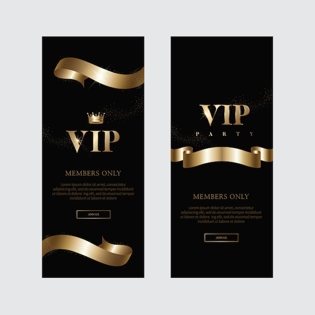 Inviti vip di lusso e sfondi coupon