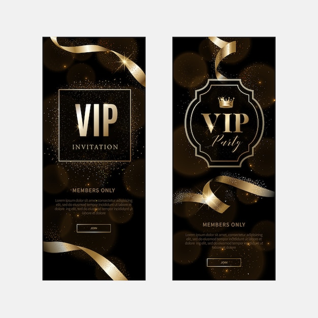 Luxury vip invitations and coupon backgrounds