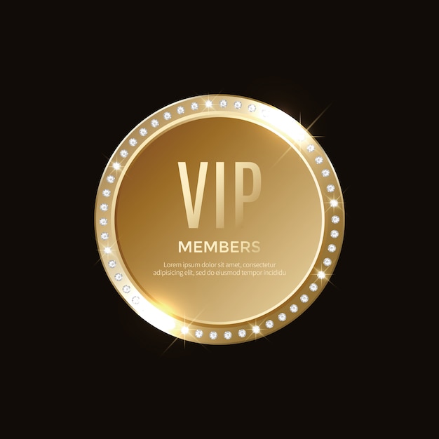 Vector luxury vip labels and objects