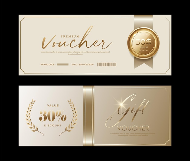 Luxury voucher and vip coupon backgrounds