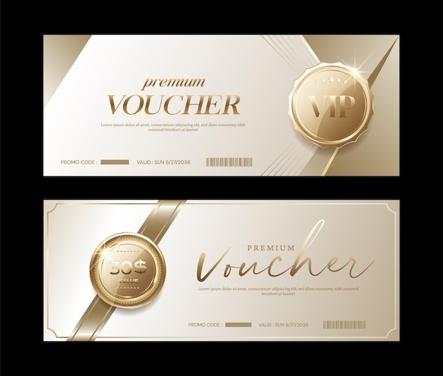 Vector luxury voucher and vip coupon backgrounds