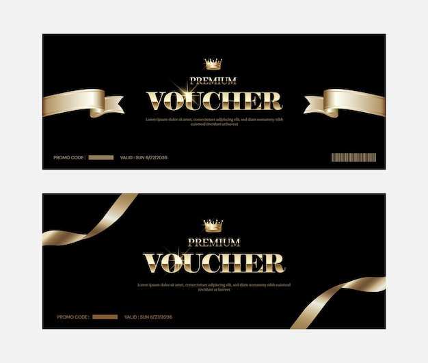 Vector luxury voucher and vip coupon backgrounds