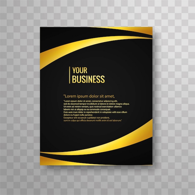 Vector luxury wavy business brochure design