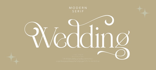 Вектор Роскошный свадебный шрифт букв алфавита с хвостами типография элегантные классические шрифты с засечками и цифровая декоративная винтажная ретро-концепция для векторной иллюстрации брендинга логотипа