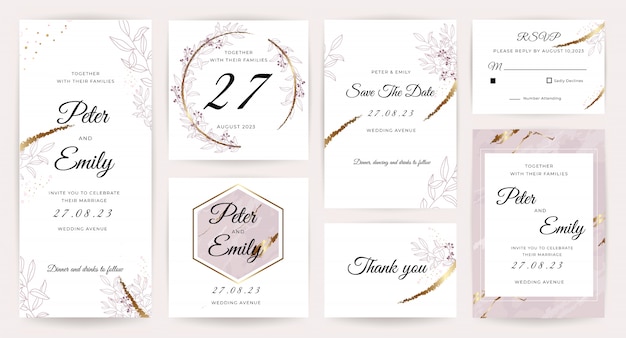 luxury wedding invitation card  collection.